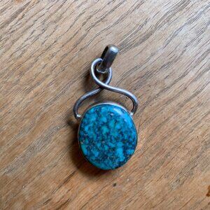 Stunning Handmade Silvertone Pendant